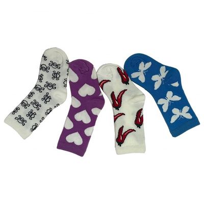 Calcetines de belleza para niños logotipo personalizado algodón niños y niñas calcetines detección de agujas incluido