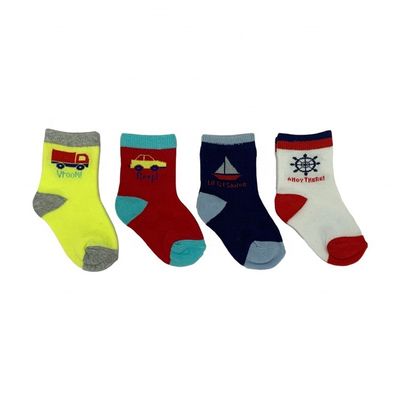 Calcetines de personajes de dibujos animados para niños 12-24M 70%Cotón 28%Polyester 2%Spandex