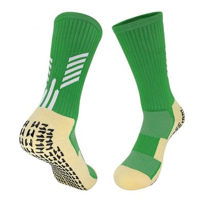 Logotipo personalizado Fútbol Deporte Fútbol Calcetines de poliamida con diseño antideslizante y largo