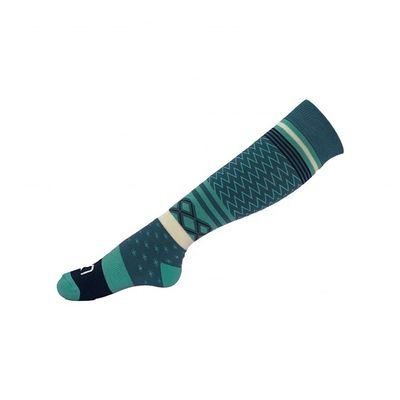 Naranja Personalizado cálido confortable de la dama de rodilla de lana gruesa calcetines largos deportivos de punto mujeres de rodilla alta calcetines