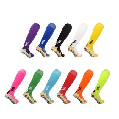 Calcetines de fútbol de agarre personalizados de tela de elastano sin género Calcetines detección de aguja Sí tubo largo