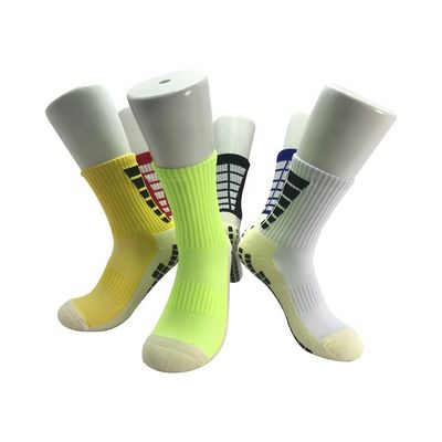 Calcetines de fútbol de agarre personalizados de tela de elastano sin género Calcetines detección de aguja Sí tubo largo
