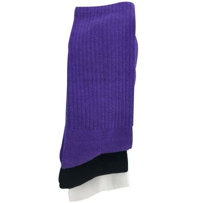 Calcetines de baloncesto de detección de agujas en púrpura 70% algodón peinado 25% poliamida para correr