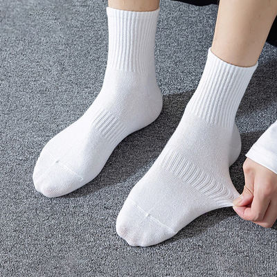 Calcetines deportivos de algodón unisex, antiderrapante, agarre de la tripulación con algodón peinado al 85%, poliéster al 10%