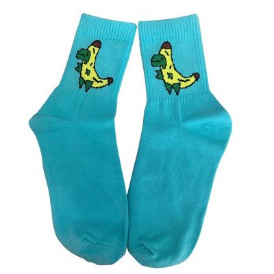 Calcetines deportivos de dibujos animados de algodón con diseño de anime divertido y detección de agujas