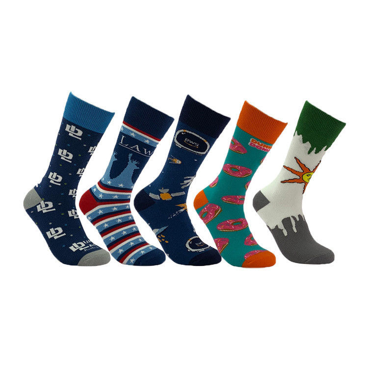 Tipo de patrón de impresión Calcetines casuales para hombres sin resbalón agarre de fútbol para el confort invernal