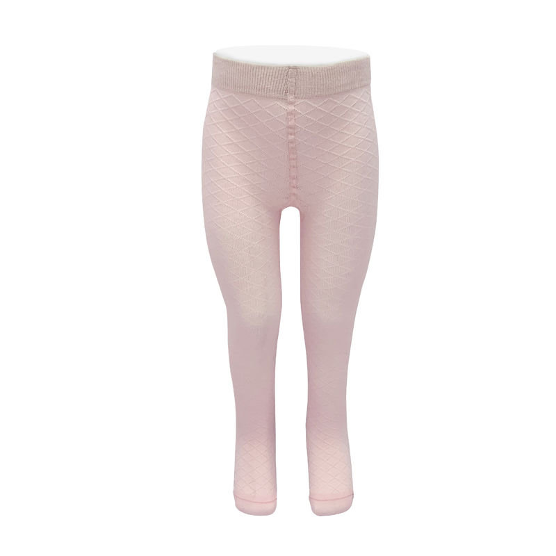 Color sólido de punto rosa Niñas de bebé Calcetines de pie Estilo de salida Niños lindos largos apretados