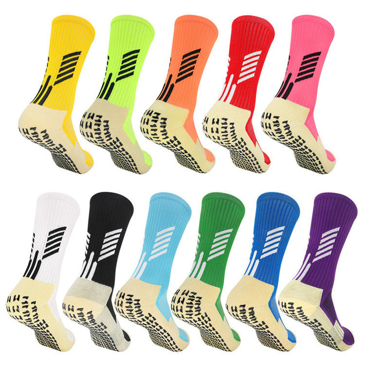 Calcetines de agarre deportivo personalizados para fútbol antiderrapante y mitigación de choques transpirables