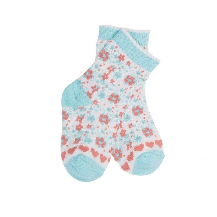 7 días Muestra de pedido Tiempo de entrega Apoyado de algodón verde Calcetines de bebé de punto para niños