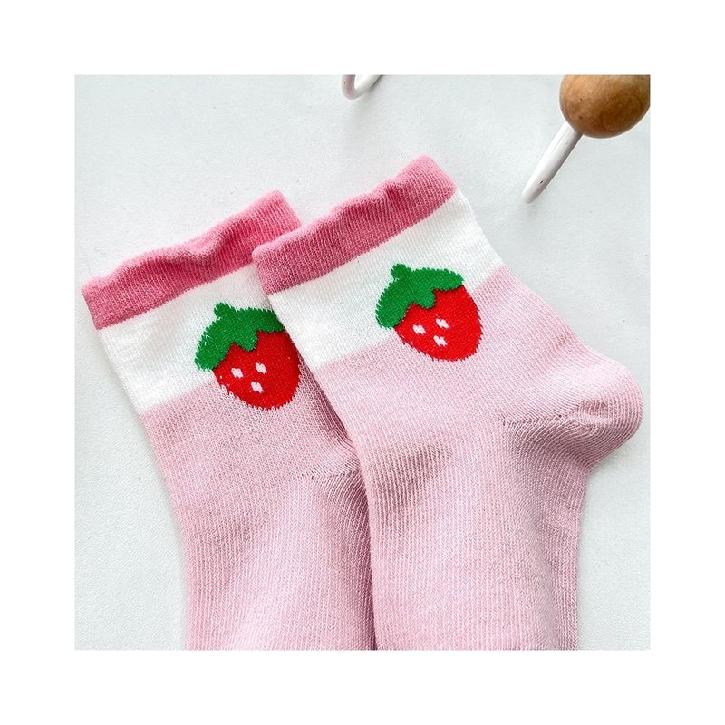 Calcetines para niños con dibujos animados lindos y tejido de algodón blando de grosor estándar