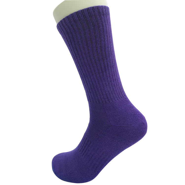 Medias calcetines deportivas de estilo Terry bajo el pie con logotipo de bordado de punto hecho a medida