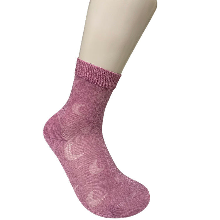 100% de moda minimalista estilo de las mujeres de seda brillante calcetines de nylon con característica anti-deslizamiento