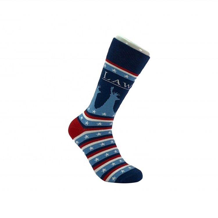 Calcetines profesionales de algodón térmico de tobillo alto para hombres con patrón de impresión elegante opcional