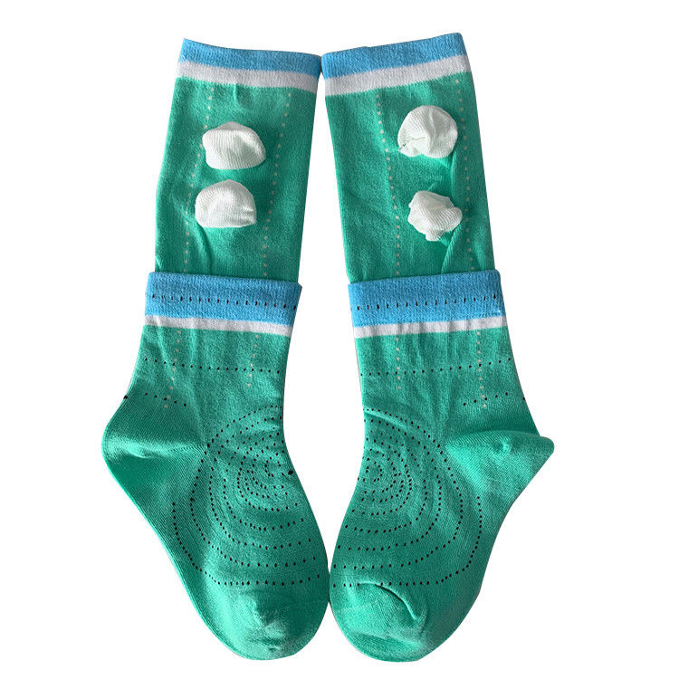 Moderno algodón peinado orejas 3D de doble costilla calcetines para niños diseño y detección de agujas