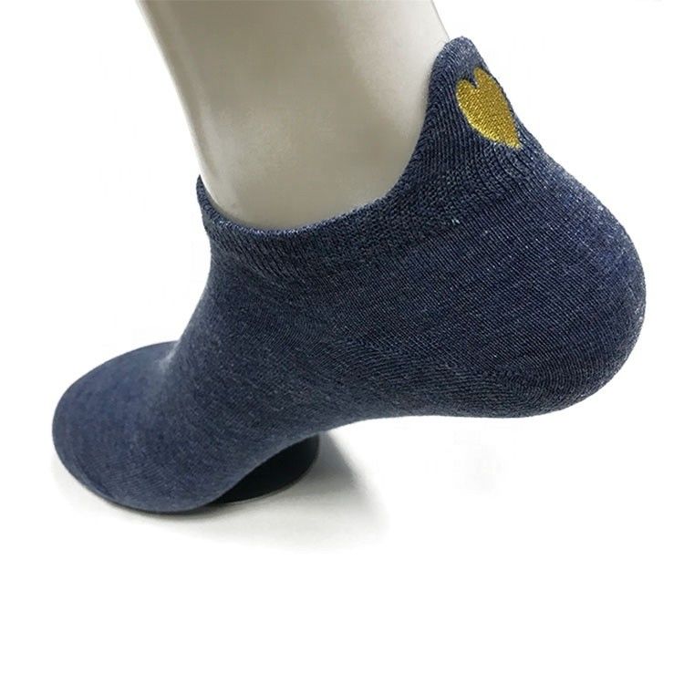 Calcetines deportivos transpirables de corte bajo con diseño personalizado y material de mezcla de poliéster del 35%