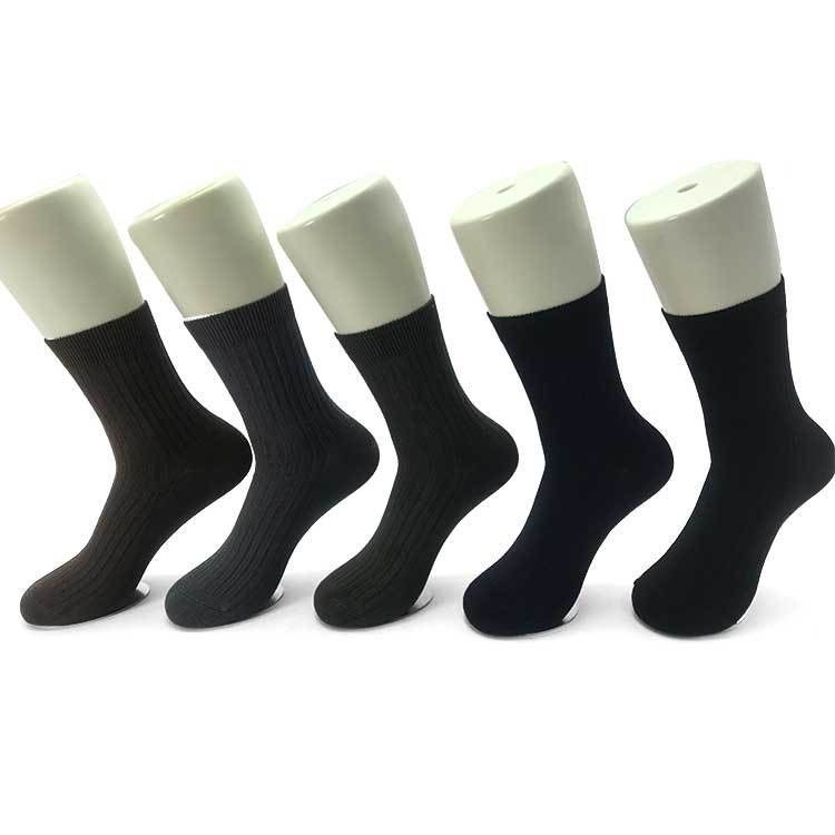 Calcetines de diseño de tejido casuales de costumbre Calcetines de bambú de tobillo grueso con cinco opciones de color