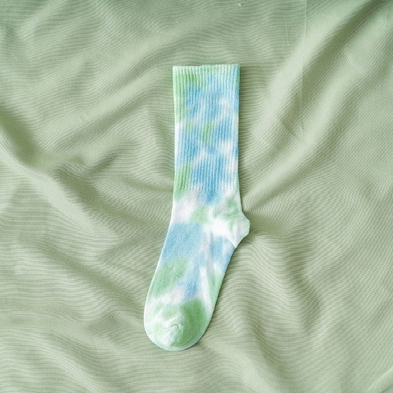 Novedad Color Corbata Colorante Calcetines Unisex Calcetines de algodón Poliéster Spandex Calcetín deportivo Suministro directo