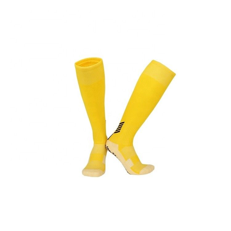 Calcetines de fútbol de agarre personalizados de tela de elastano sin género Calcetines detección de aguja Sí tubo largo