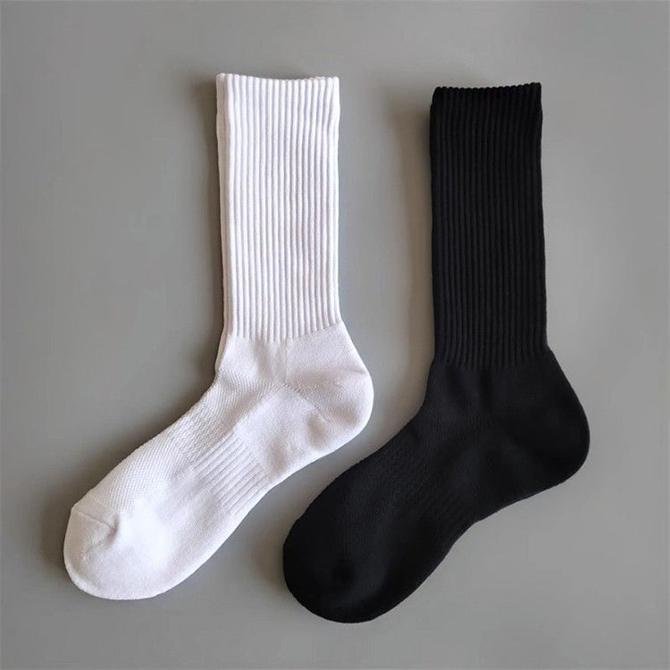 Calcetines deportivos de algodón unisex, antiderrapante, agarre de la tripulación con algodón peinado al 85%, poliéster al 10%